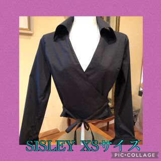 シスレー(Sisley)のたむたむ様専用　シスレー❤️カシュクール　シャツ　黒(シャツ/ブラウス(長袖/七分))