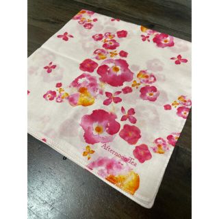 アフタヌーンティー(AfternoonTea)の★新品未使用★アフタヌーンティー ハンカチ ピンク 花(ハンカチ)