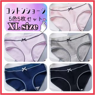 かわいい♡ コットンショーツ 5色5枚セットXLsize(ショーツ)