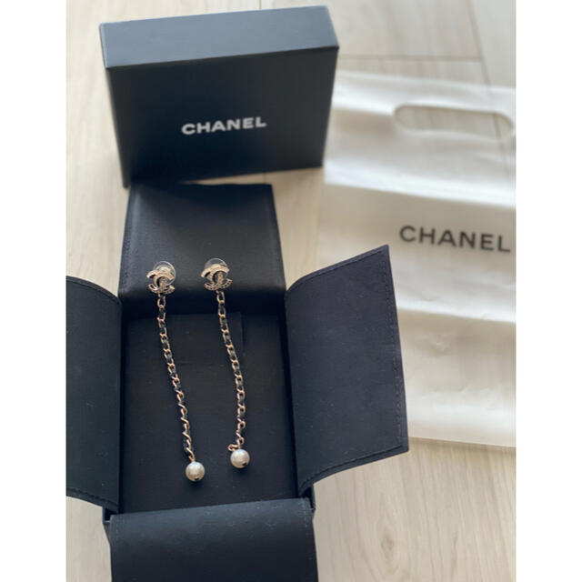 【美品】♡CHANEL♡ ココマークチェーンピアスアクセサリー