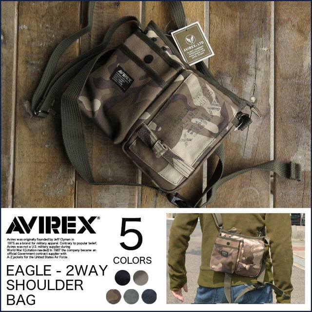 AVIREX(アヴィレックス)のAVIREX EAGLE 2WAYショルダーバッグ AVX342 メンズのバッグ(ショルダーバッグ)の商品写真