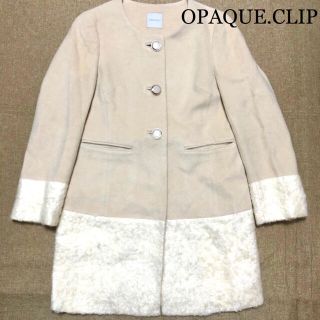 オペークドットクリップ(OPAQUE.CLIP)のOPAQUE.CLIP ノーカラーコート ベージュ(ノーカラージャケット)