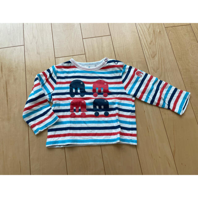 SHIPS KIDS - ships mammoth カラフルボーダーカットソー 80の SHIPS KIDS - ships mammoth カラフルボーダーカットソー 80の