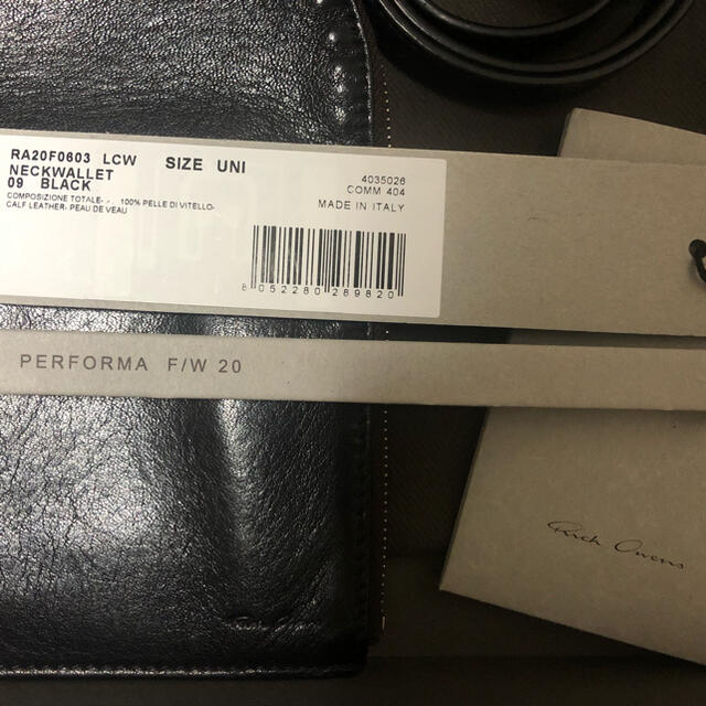 Rick Owens Neck Wallet レザー　財布