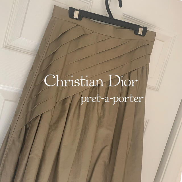 Christian Dior(クリスチャンディオール)のChristian Dior ディオール  スカート カーキ   ハイブランド レディースのスカート(ひざ丈スカート)の商品写真