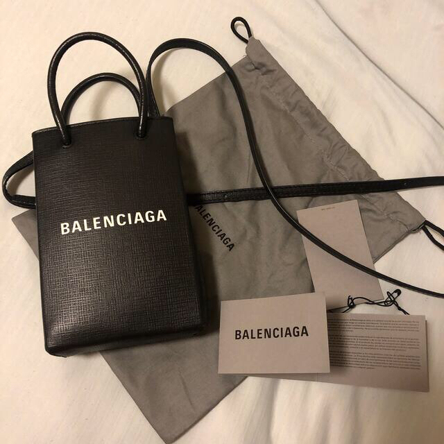 美品✨ BALENCIAGA バレンシアガ ショッピング フォンホルダー バッグ