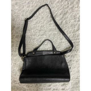 アズールバイマウジー(AZUL by moussy)のアズールby moussy 2ウェイバック　本革ブラック(ショルダーバッグ)