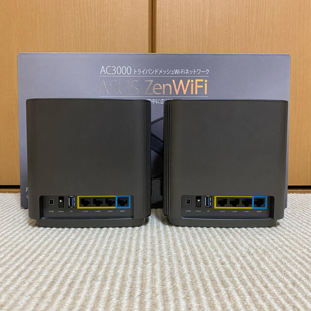 ASUS 無線メッシュルーター ZenWiFi CT8 AC3000 2台セット スマホ/家電/カメラのPC/タブレット(PC周辺機器)の商品写真