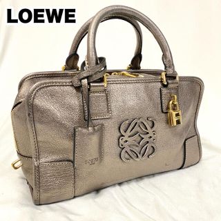 ロエベ(LOEWE)のLOEWE ロエベ アマソナ28 アナグラム ハンドバッグ カデナ レザー(ハンドバッグ)