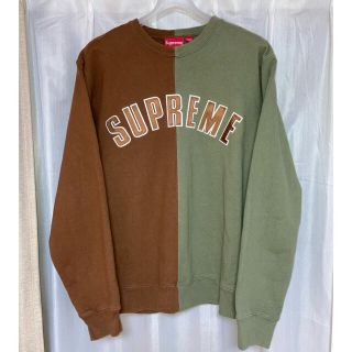 Supreme split crewneck sweatshirt Lサイズ