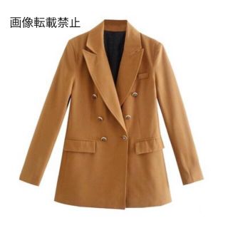 ザラ(ZARA)の🌰9月新作🌾5879◆camel キャメル ダブル ジャケット ブレザー(テーラードジャケット)