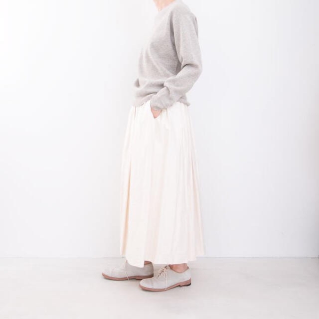 YAECA WRITE TUCK SKIRT Cotton Linen