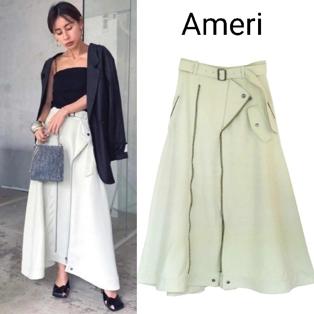 Ameri【未使用品】ライダース フレアスカート 女性が喜ぶ♪ 6200円