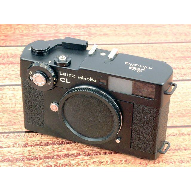 LEICA(ライカ)のLEITZ minolta CL ブラッククローム 純正革ポーチ付 機関快調 スマホ/家電/カメラのカメラ(フィルムカメラ)の商品写真