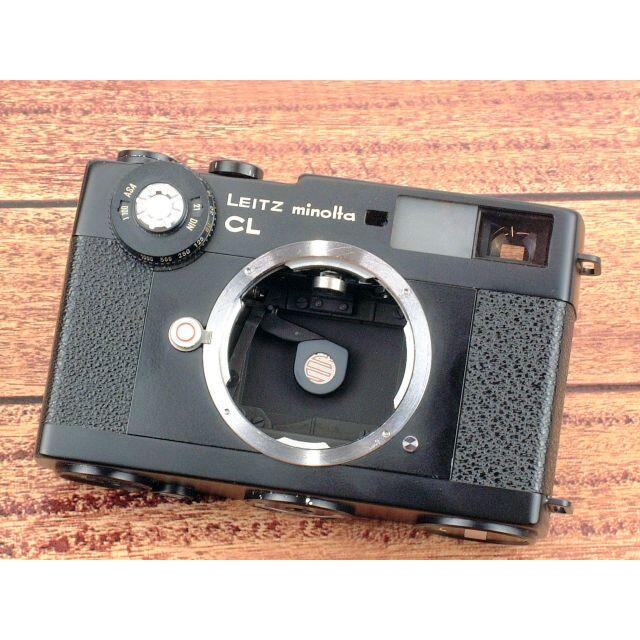 LEICA(ライカ)のLEITZ minolta CL ブラッククローム 純正革ポーチ付 機関快調 スマホ/家電/カメラのカメラ(フィルムカメラ)の商品写真