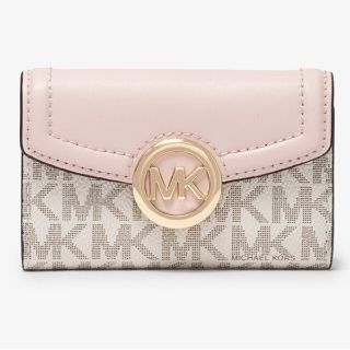 マイケルコース(Michael Kors)の新品 マイケルコース キーケース プレゼント モノグラム シグネチャー ピンク(キーケース)