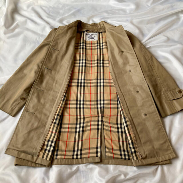 BURBERRY(バーバリー)の【定番】希少 90s バーバリーズ プローサム ステンカラー 玉虫 ノバチェック レディースのジャケット/アウター(トレンチコート)の商品写真