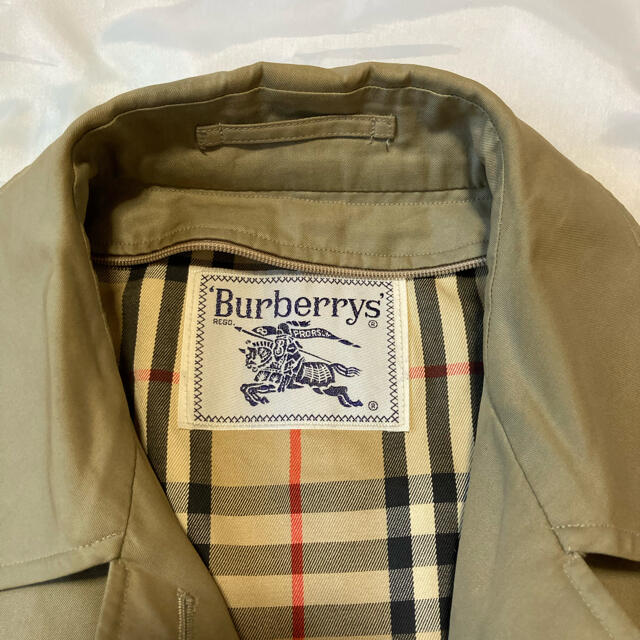 BURBERRY(バーバリー)の【定番】希少 90s バーバリーズ プローサム ステンカラー 玉虫 ノバチェック レディースのジャケット/アウター(トレンチコート)の商品写真