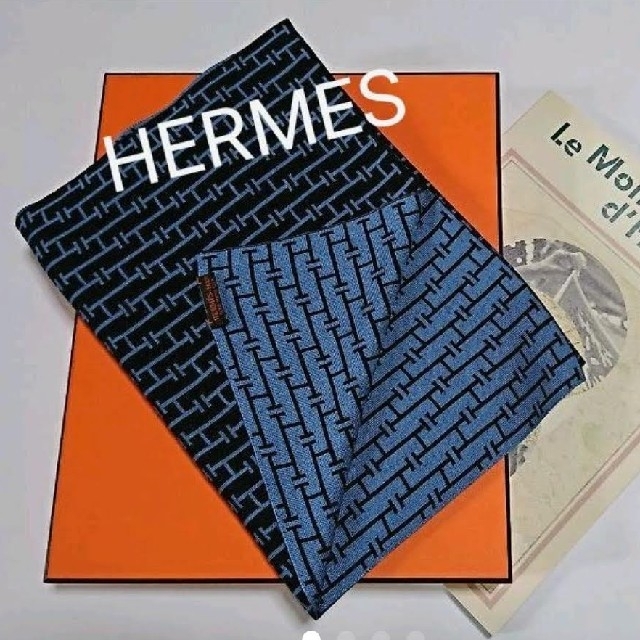 Hermes(エルメス)の【たーちゃん様】エルメス Hermes ロゴマフラー リバーシブル レディースのファッション小物(マフラー/ショール)の商品写真