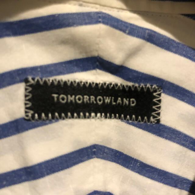 TOMORROWLAND(トゥモローランド)のトゥモローランド　シャツ　メンズ　ストライプ　ホワイト　ブルー　コットン　41 メンズのトップス(シャツ)の商品写真