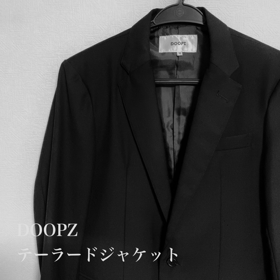 DOOPZ(ドープス)の【美品】 DOOPZ 2Bテーラードジャケット ブラック メンズのジャケット/アウター(テーラードジャケット)の商品写真