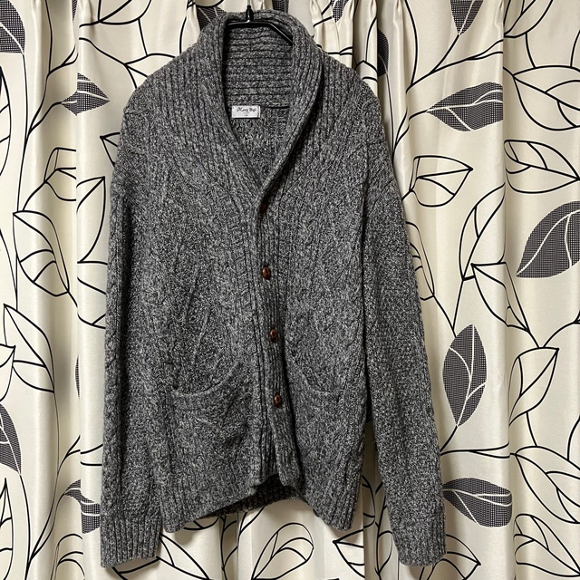 MEN'S BIGI - メンズビギ ショールカラーカーディガン グレー Mの通販