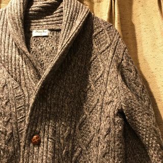 メンズビギ(MEN'S BIGI)のメンズビギ　ショールカラーカーディガン　グレー　M(カーディガン)