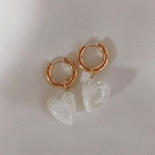 マーブルハート　ピアス　☺︎♡(ピアス)