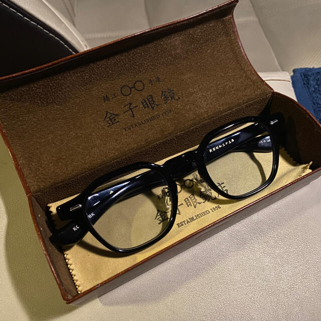 Ray-Ban(レイバン)の金子眼鏡　kc-60 黒 美品 度入りレンズ2つ付き メンズのファッション小物(サングラス/メガネ)の商品写真