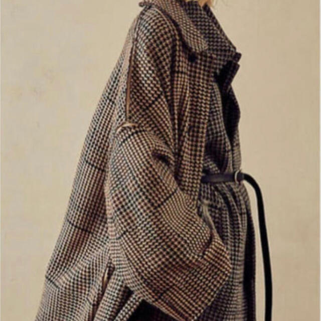 1LDK SELECT(ワンエルディーケーセレクト)のYOKE 18AW gunclub check coat ベージュ XS メンズのジャケット/アウター(ステンカラーコート)の商品写真