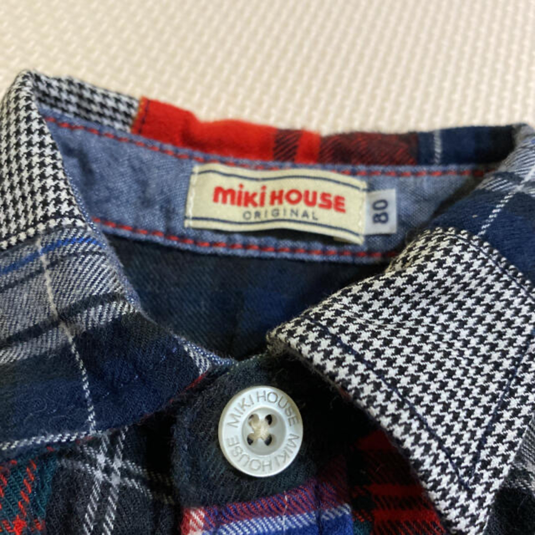 mikihouse(ミキハウス)のミキハウス　チェックシャツ キッズ/ベビー/マタニティのベビー服(~85cm)(シャツ/カットソー)の商品写真