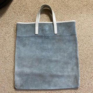 ロエベ(LOEWE)のロエベ　スウェードトート　ブルーグレー(トートバッグ)