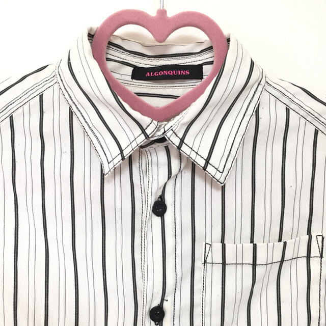 ALGONQUINS(アルゴンキン)のALGONQUINS ストライプシャツ   レディースのトップス(シャツ/ブラウス(半袖/袖なし))の商品写真