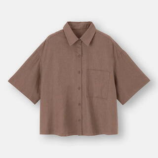 ジーユー(GU)のGU リネンブレンドオーバーサイズシャツ(シャツ/ブラウス(半袖/袖なし))
