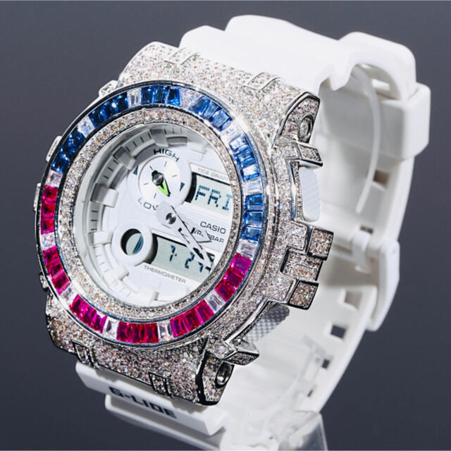 G-SHOCK カスタム レインボーベゼル GA110 ゴールド文字盤 フル