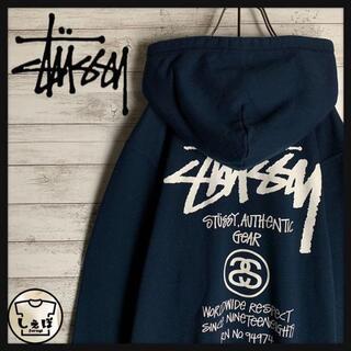 ステューシー(STUSSY)の【人気デザイン】ステューシー☆ワールドツアー人気カラーパーカー　定番　入手困難(パーカー)