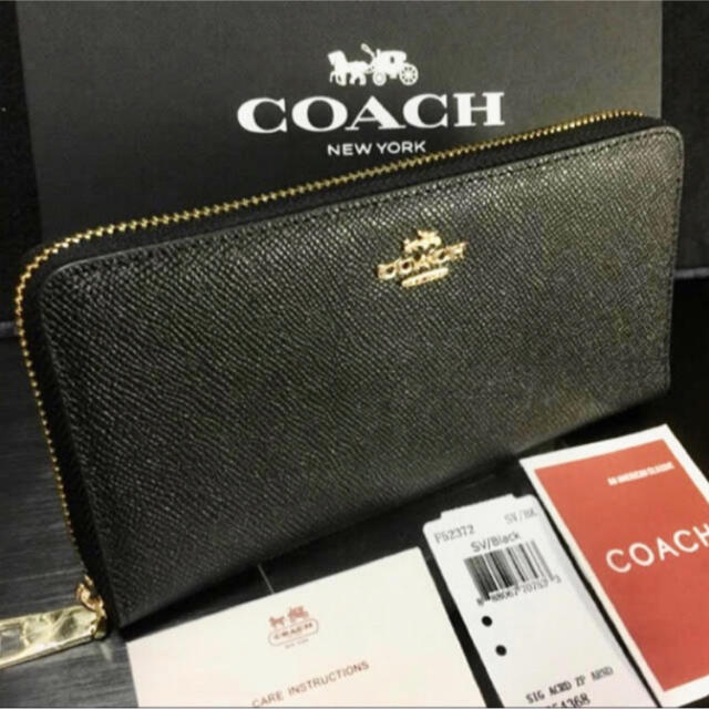 COACH(コーチ)のプレゼント用一番人気❤️コーチ クロスグレインレザー ラウンドファスナー長財布 メンズのファッション小物(長財布)の商品写真