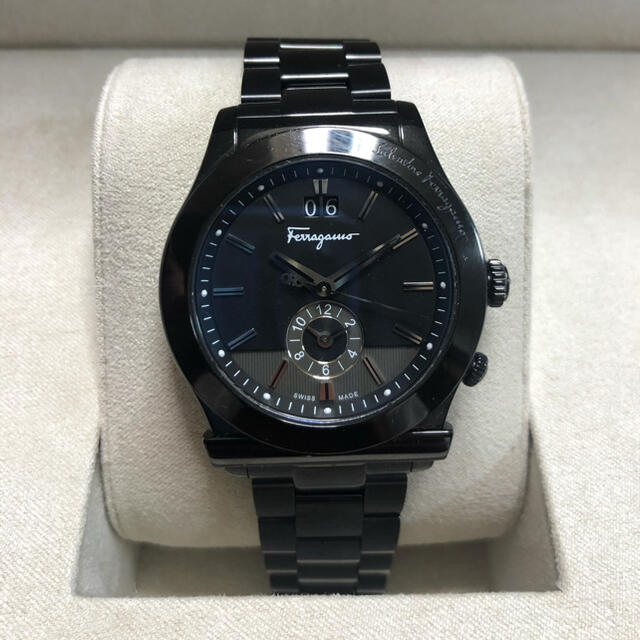 参考定価 13.9万円 美品 FERRAGAMO フェラガモ メンズ 腕時計 【日本製