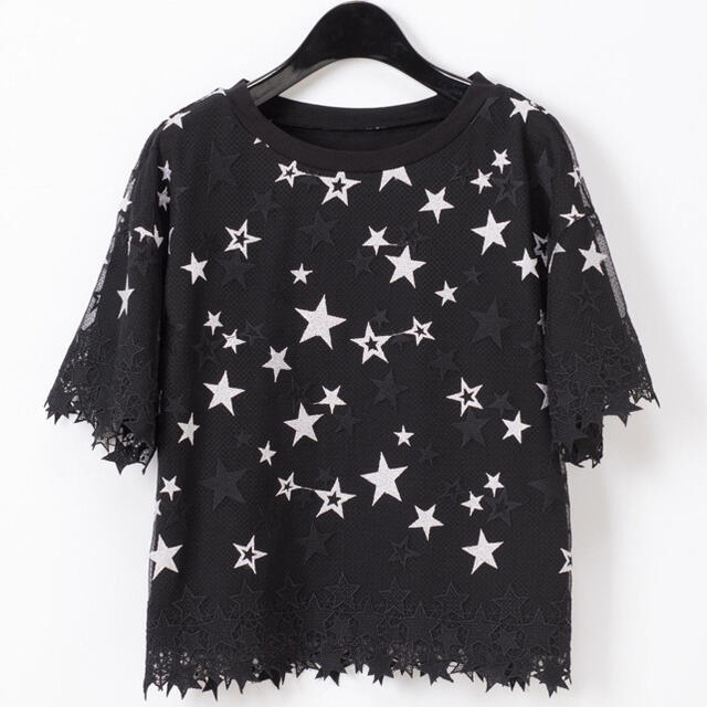 高級品市場 スター　刺繍　トップス　ダイアグラム　グレースコンチネンタル Tシャツ(半袖+袖なし)