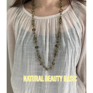 ナチュラルビューティーベーシック(NATURAL BEAUTY BASIC)の【美品】NATURAL BEAUTY BASIC ネックレス ゴールド(ネックレス)