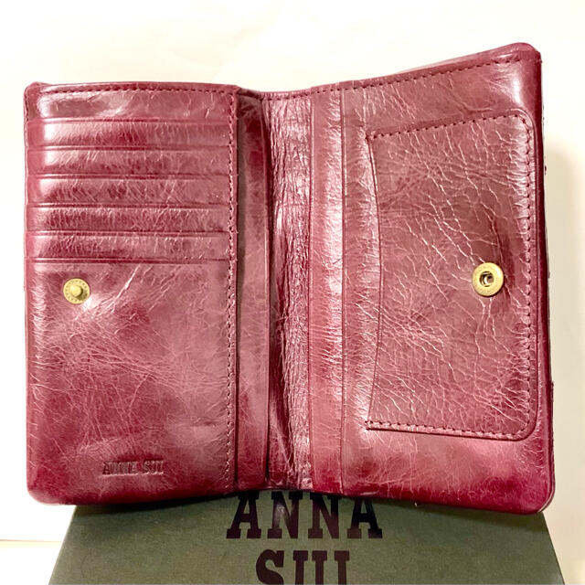 メーカー包装済】 【新品未使用】ANNA SUI 財布 ローズガーデン 紫 鳥 