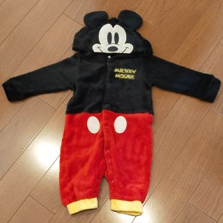 ディズニー(Disney)のミッキーマウス　ハロウィン　コスプレ　80　ロンパース　(カバーオール)