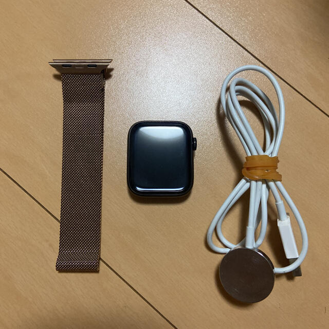 時計Apple Watch series5 チタニウム ケース ミラネーゼループ