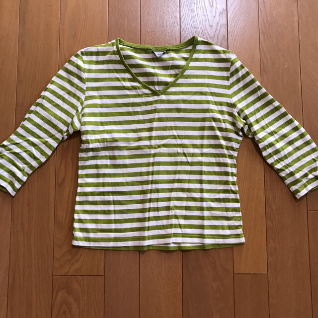 marimekko(マリメッコ)のマリメッコ  ボーダーカットソー　S 中古 レディースのトップス(カットソー(長袖/七分))の商品写真