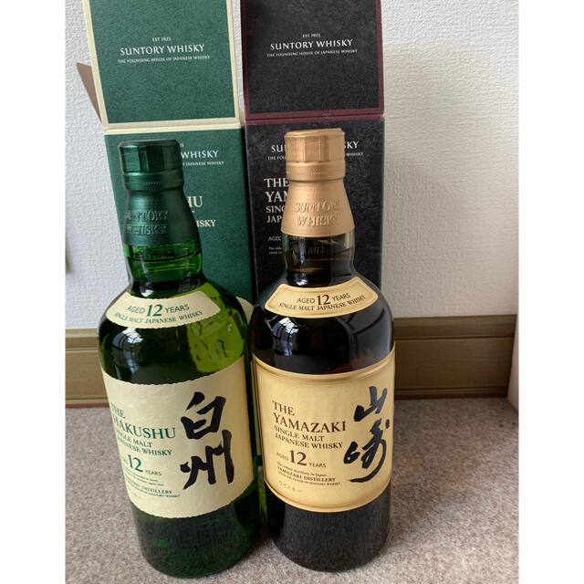 山崎１２年 白州１２年 700ml 1本ずつ - ウイスキー