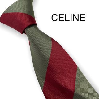 セリーヌ(celine)の美品　CELINE セリーヌ　ネクタイ　レジメンタル(ネクタイ)