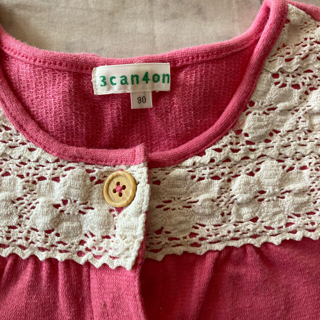 3can4on(サンカンシオン)のトップス90 3can4on ➕西松屋ベスト キッズ/ベビー/マタニティのキッズ服女の子用(90cm~)(カーディガン)の商品写真