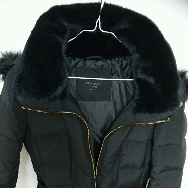 ZARA(ザラ)の【ZARA BASIC アウター 冬コート 黒 Lサイズ 超美品】 レディースのジャケット/アウター(ロングコート)の商品写真