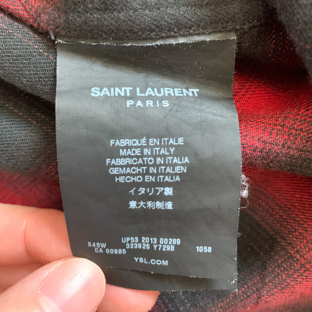 Saint シャツ 赤黒の通販 by xxx's shop｜サンローランならラクマ Laurent - サンローラン エディ期 人気豊富な
