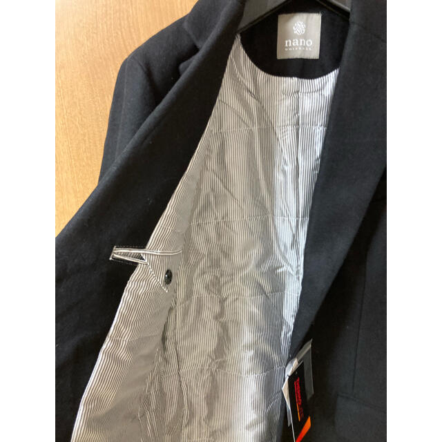 ナノユニバース⭐︎チェスターコート ブラック メンズのジャケット/アウター(チェスターコート)の商品写真